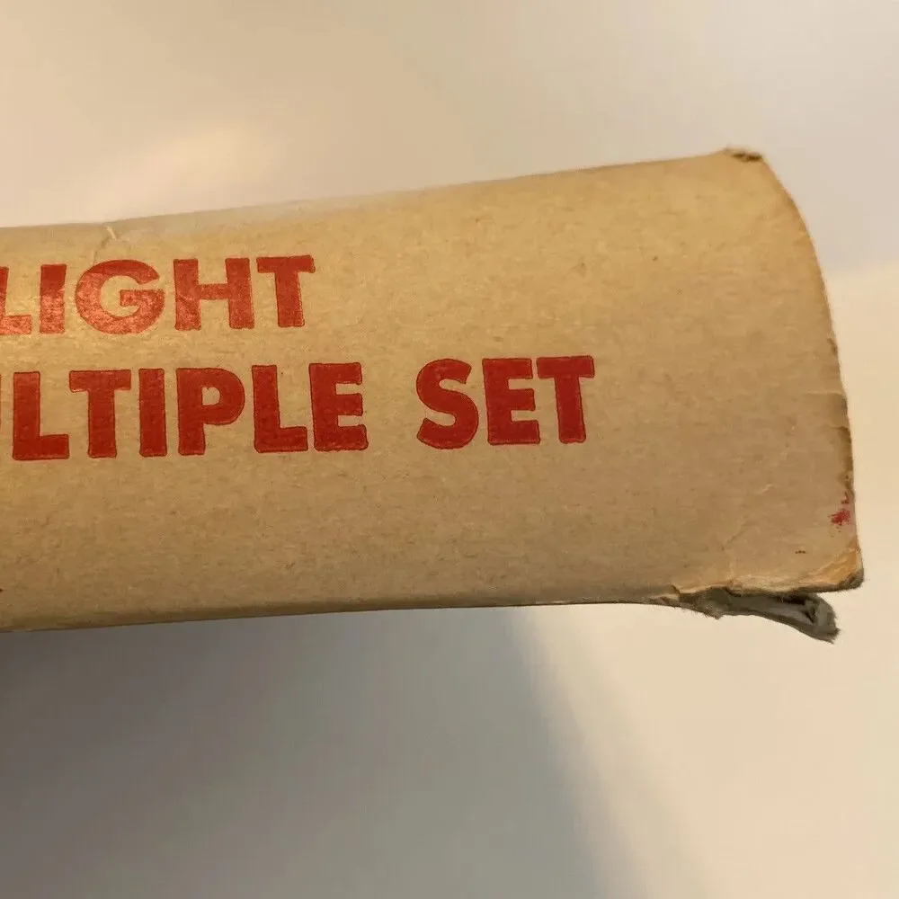 Vintage Holly Blinker Lites EMPTY BOX ONLY Colorful Large Letterpress USA